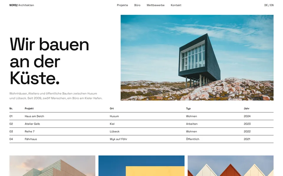 Website eines Architekturbüros