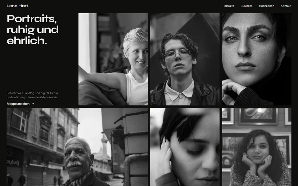 Website einer Fotografin